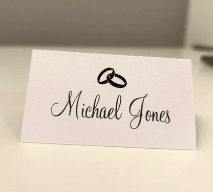 Personalised Name Place Cards with Menu Cards for Wedding and Special Occasions